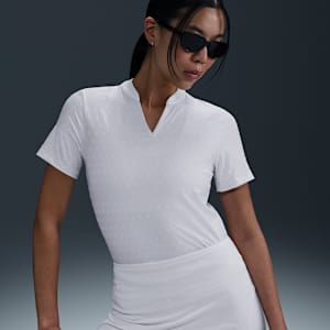 Polo de golf de manga corta Dri-FIT Blade Jacquard para mujer Nike Tour