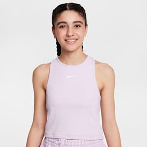 Camiseta de tirantes de tejido rib para niña Nike Sportswear