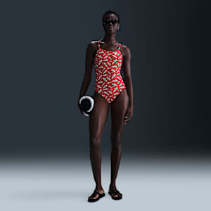 Traje de baño de una sola pieza de espalda deportiva para mujer Nike Swim HydraStrong