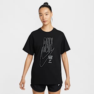 나이키 여성 오버사이즈 반팔 그래픽 티셔츠