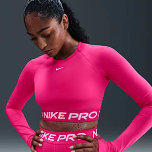 Nike Pro Women's Dri-FIT Cropped Long-Sleeve Top