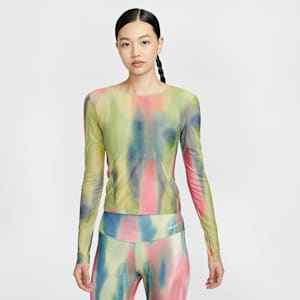 ナイキ ウィメンズ アーティスト コレクション Dri-FIT ロングスリーブ シア プリント トップ