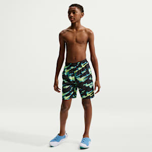 Shorts de playa o alberca con forro de ropa interior de 18 cm para niño talla grande Nike Swim Breaker