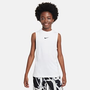 Playera sin mangas para niño talla grande Nike Pro