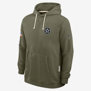 Dallas Cowboys Salute to Service Sideline Dominant Force Men's Nike Dri-FIT NFL Pullover Hoodie