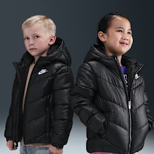 Chamarra acolchada All Day Play para niños talla pequeña Nike Sportswear
