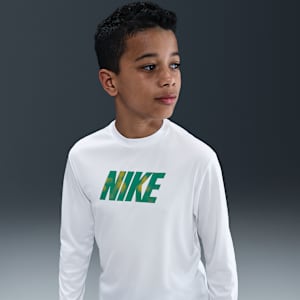 Playera de manga larga Dri-FIT para niño talla grande Nike Swim Hydroguard