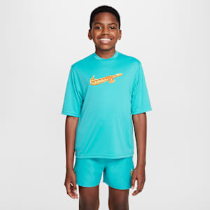 Playera de manga corta Dri-FIT para niño talla grande Nike Swim Hydroguard