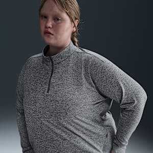 Playera de correr Dri-FIT UV de cierre de 1/4 para mujer (talla grande) Nike Swift