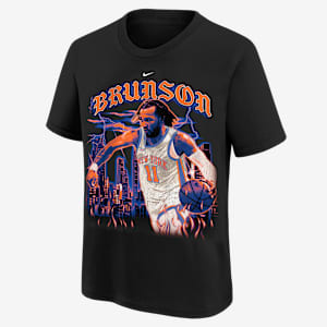 Jalen Brunson New York Knicks City Edition Big Kids' Nike NBA T-Shirt