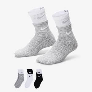 Nike Little Kids' Double Welt Ankle Socks (3 Pairs)