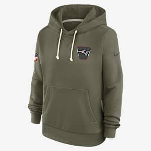 New England Patriots Salute to Service Sideline Women's Nike Dri-FIT NFL Pullover Hoodie