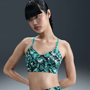 Nike Indy x NorBlack NorWhite Sport-BH mit Polster, Print und leichtem Halt