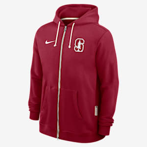 Sudadera con gorro universitaria Nike Dri-FIT de cierre completo para hombre Stanford Sideline