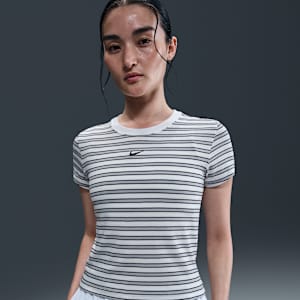 ナイキ スポーツウェア チル ニット ウィメンズ スリム ストライプド Tシャツ