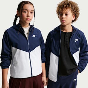 Chamarra Repel con gorro para niños talla grande Nike Sportswear Windrunner