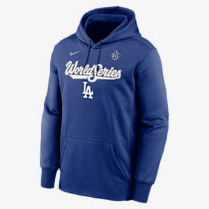 Los Angeles Dodgers 2025 World Series Participant Authentic Collection Men’s Nike Therma MLB Pullover Hoodie