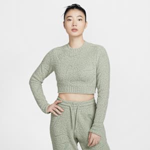 나이키 스포츠웨어 피닉스 코지 부클레 여성 타이트 긴팔 니트 탑