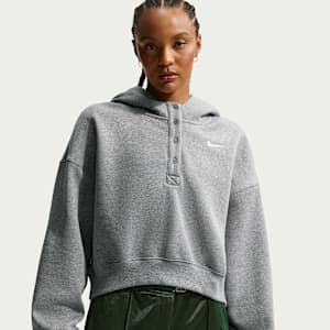 Nike Sportswear Phoenix Fleece Women's Oversized Cropped Henley Hoodie