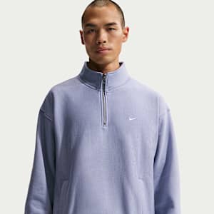 Nike Solo Swoosh-fleeceoverdel med 1/4 lynlås til mænd