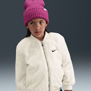 Chamarra bomber de piel sintética Nike para niños talla pequeña