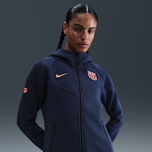 F.C. Barcelona Tech Windrunner Third Women's Nike Total 90 Football Fleece Full-Zip Hoodie
