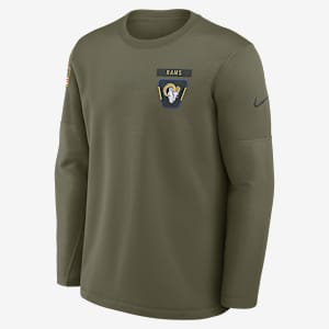 Los Angeles Rams Salute to Service Sideline Triumphant Win Coach Men's Nike NFL Pullover Crew