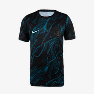 Playera de manga corta Nike de la NWSL para antes del partido para niños talla grande NJ/NY Gotham FC 2025