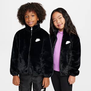 ナイキ リトルキッズ フェイク ファー ジャケット