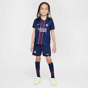 Paris Saint-Germain 2025/26 Stadium Home Younger Kids' Nike Football Replica 3-Piece Kit