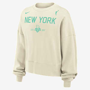 Sudadera de cuello redondo Nike de la WNBA para mujer New York Liberty Phoenix Fleece