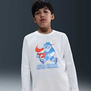 Playera de manga larga para niños grandes Nike Sportswear