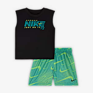 Conjunto de 2 piezas de shorts estampados Rhythm para bebé (12 a 24 meses) Nike Dri-FIT