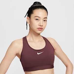 나이키 스우시 미디엄 서포트 여성 패드 스포츠 브라