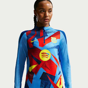 FC Barcelona Strike Fourth Women's Nike Dri-FIT Football Pre-Match Drill Top