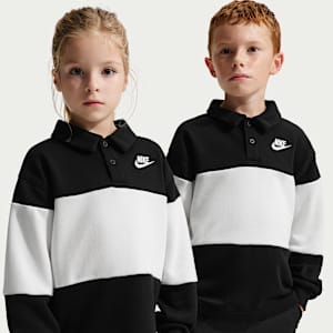 Nike Club Little Kids' French Terry Long-Sleeve Rugby Polo