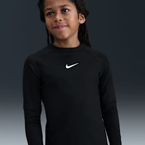 Playera de cuello redondo y manga larga Dri-FIT para niño talla grande Nike Pro