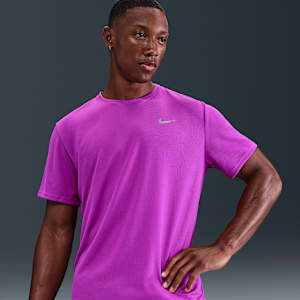 Nike Miler Dri-FIT UV Kısa Kollu Erkek Koşu Üstü