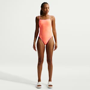 Nike Swim Women's Ripple Texture Squareneck One Piece