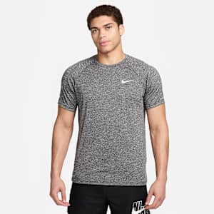 Camiseta Hydroguard de natación de manga corta de tela jaspeada para hombre Nike