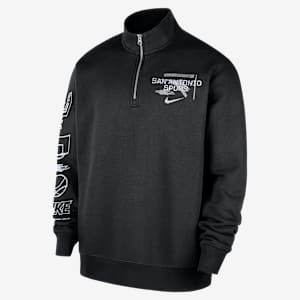 San Antonio Spurs Courtside Men's Nike NBA Club 1/2-Zip Top