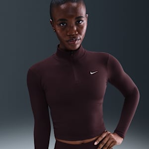 Capo midlayer con zip a 1/4 Dri-FIT Nike One Fitted – Donna