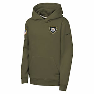 Sudadera con gorro sin cierre para niños talla grande "Salute to Service" Nike Club Fleece de la NFL de los Pittsburgh Steelers