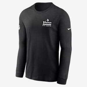 Playera de manga larga Nike Dri-FIT de la NFL para hombre Minnesota Vikings Sideline Team Issue