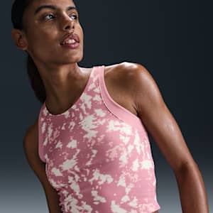 Camiseta de tirantes Dri-FIT estampada cropped para mujer Nike One Fitted