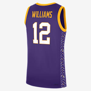 Jersey de básquetbol universitario Nike para hombre Mikaylah Williams LSU Tigers Replica