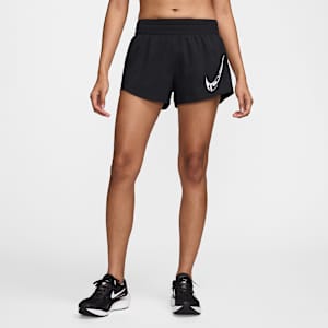 ナイキ ワン ウィメンズ Dri-FIT ミッドライズ グラフィック ショートパンツ (インナー付き)