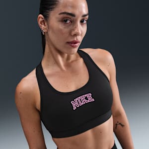 Bra deportivo con almohadillas para mujer Nike Swoosh Medium Support