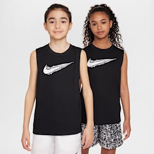 Playera sin mangas Dri-FIT para niño talla grande Nike Multi