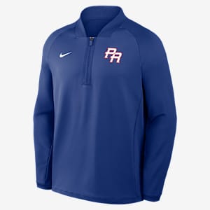 Puerto Rico National Baseball Team 2026 World Baseball Classic Men's Nike Dri-FIT 1/2-Zip Long-Sleeve Top